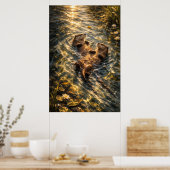 Drijven Samen | Rivierotter Kunst | Poster (Keuken)