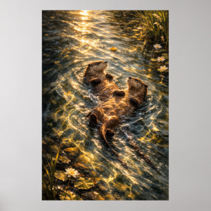 Drijven Samen   Rivierotter Kunst   Poster