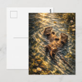 Drijven Samen | Rivierotter Kunst | Postkaart (Voorkant / Achterkant)