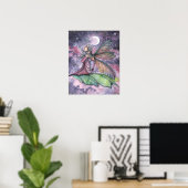 Drijven Verdwijnende Fee Waterverf Molly Harrison Poster (Thuiskantoor)