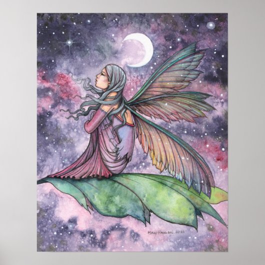 Drijven Verdwijnende Fee Waterverf Molly Harrison Poster (Voorkant)