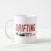 Drijven wordt nooit moe koffiemok (Links)