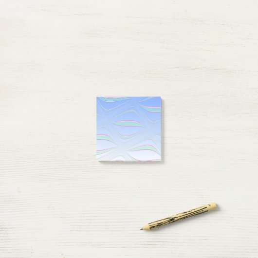 Drijvend blauw avy-ontwerp post-it® notes (Op bureau)