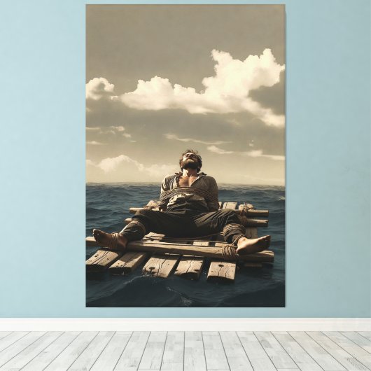 Drijvend canvas print (Insitu (Houten vloer))