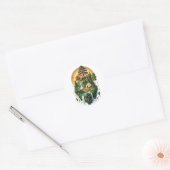 Drijvend Eiland Kampeer Avontuur Ronde Sticker (Envelop)