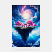 Drijvend Eiland Sakura Kunst Acryl Bord (Voorkant)