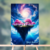 Drijvend Eiland Sakura Kunst Acryl Bord (Neutraal)