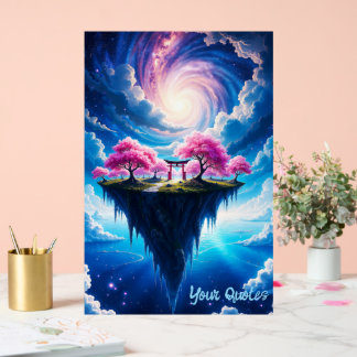 Drijvend Eiland Sakura Kunst Acryl Bord