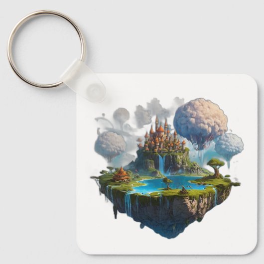 drijvend eiland sleutelhanger (Voorkant)