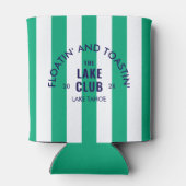 Drijvend en roosteren The Lake Club groene streep Blikjeskoeler (Achterkant)