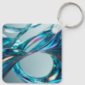 Drijvend glaswater sleutelhanger (Achterkant)