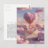 Drijvend Hart van Liefdesbrieven Ontwerp Postkaart (Voorkant / Achterkant)