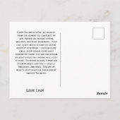 Drijvend Hart van Liefdesbrieven Ontwerp Postkaart (Achterkant)