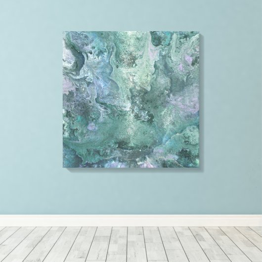 Drijvend in de Midnight Sky Canvas Wrap Afdruk (Insitu (Houten vloer))