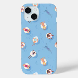 Drijvend in het Lazy River Pattern iPhone 15 Case