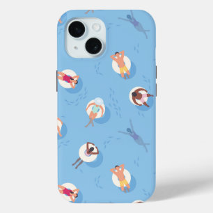 Drijvend in het Lazy River Pattern iPhone 15 Case
