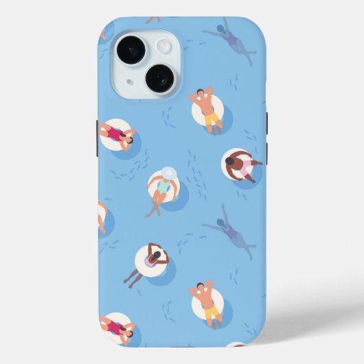 Drijvend in het Lazy River Pattern Case-Mate iPhone Case (Achterkant)