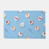 Drijvend in het Lazy River Pattern Deurmat (Voorkant)