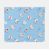 Drijvend in het Lazy River Pattern Fleece Deken (Voorkant (Horizontaal))