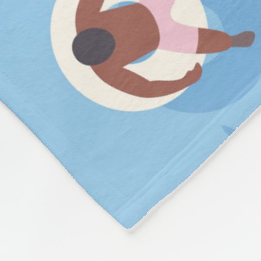 Drijvend in het Lazy River Pattern Fleece Deken (Hoek)