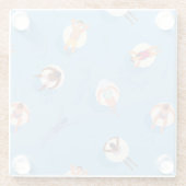 Drijvend in het Lazy River Pattern Glazen Onderzetter (Achterkant)