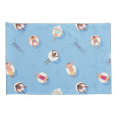 Drijvend in het Lazy River Pattern Kussensloop (Achterkant-Rechts)