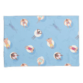 Drijvend in het Lazy River Pattern Kussensloop (Voorkant-Rechts)