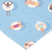 Drijvend in het Lazy River Pattern Medium Tafelloper (Hoek)