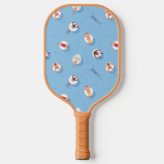 Drijvend in het Lazy River Pattern Pickleball Paddle (Voorkant)