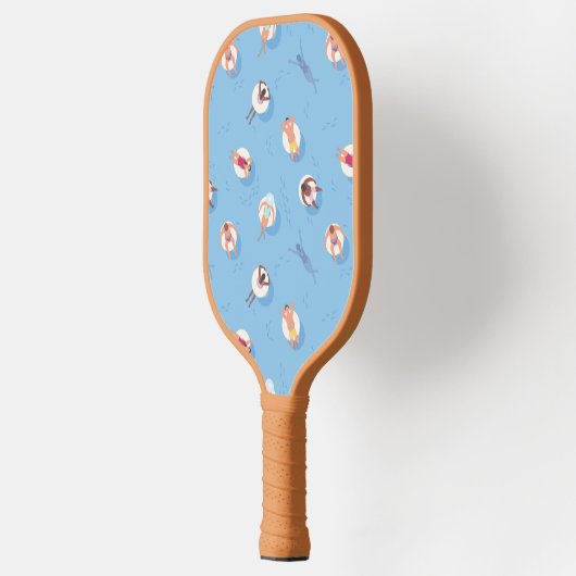 Drijvend in het Lazy River Pattern Pickleball Paddle (Links)