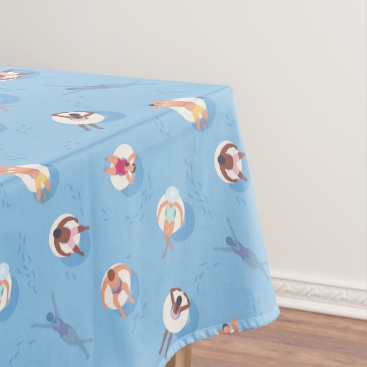 Drijvend in het Lazy River Pattern Tafelkleed (Voorbeeld)