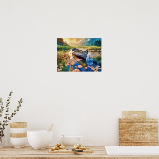 Drijvend in het riet poster (Keuken)