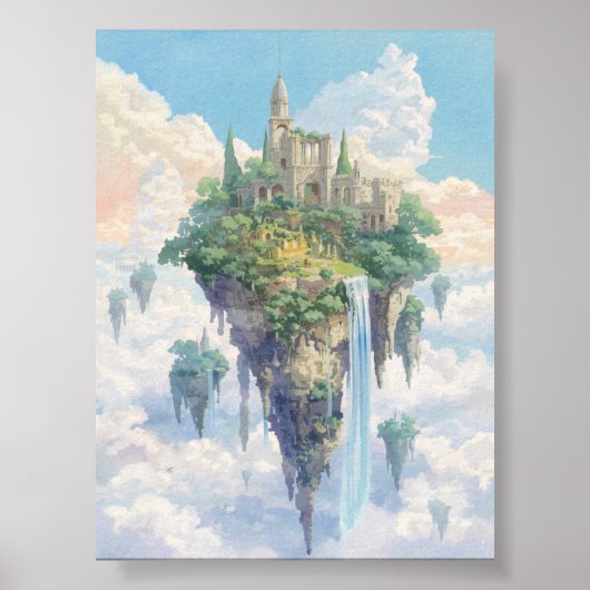 Drijvend kasteel in het Sky Poster (Voorkant)