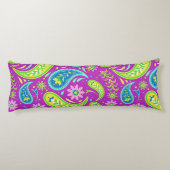 Drijvend kleurrijk Paisley Body Pillow Lichaamskussen (Achterkant)