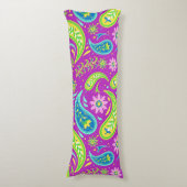 Drijvend kleurrijk Paisley Body Pillow Lichaamskussen (Voorkant Verticaal)
