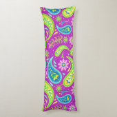 Drijvend kleurrijk Paisley Body Pillow Lichaamskussen (Achterkant (Verticaal))