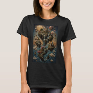 Drijvend Koninkrijk in 3D Micro Mozaïek T-shirt