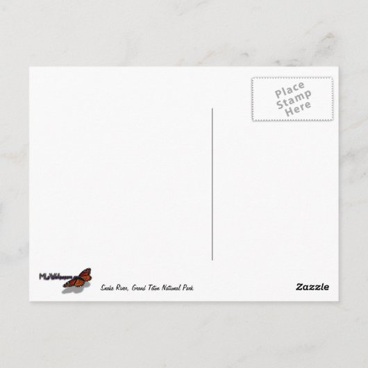 Drijvend langs de Snake River I Briefkaart (Achterkant)