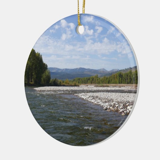 Drijvend langs de Snake River I Keramisch Ornament (Links)