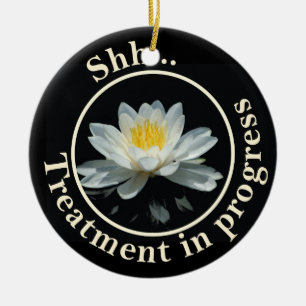 Drijvend Lotus Flower Do Not Disturb Keramisch Ornament