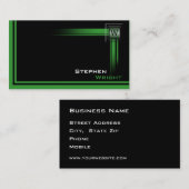 Drijvend Monogram Modern Aangepaste Kleur Visitekaartje (Voorkant / Achterkant)