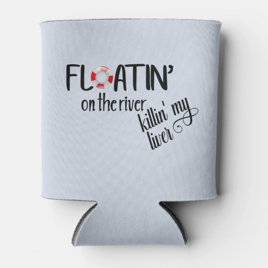 Drijvend op de rivier Grappige Tubing Zomer Blikjeskoeler (Voorkant)