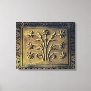 Drijvend plant, detailpaneel canvas afdruk