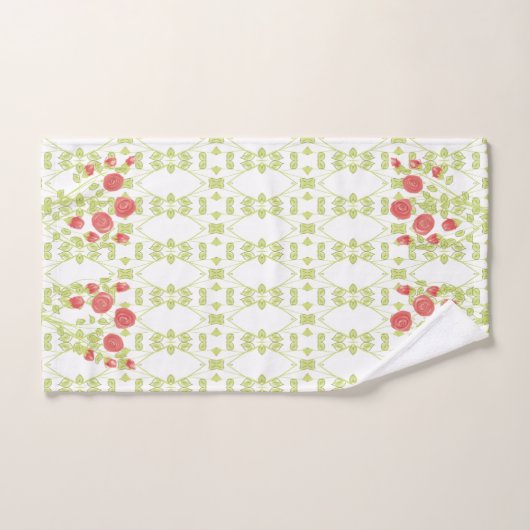 Drijvend Roos gepatterd Bad Handdoek (Handdoek)