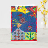 drijvend Wenskaart Kaart (Gele Bloem)