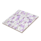 Drijvende #7 - Paarse Cyclamen Tile Tegeltje (Zijkant)