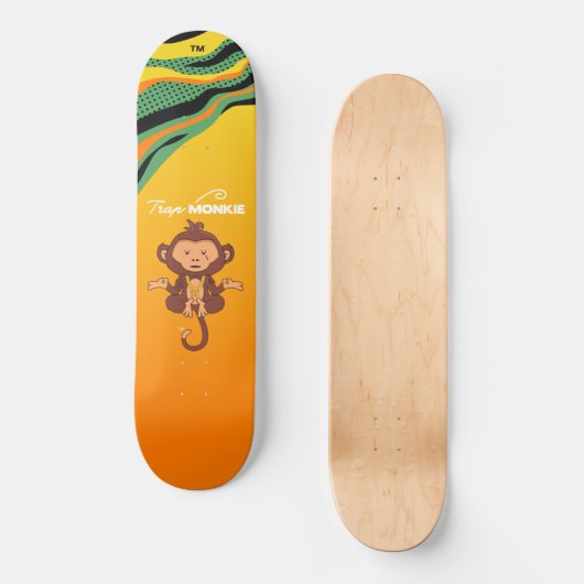 Drijvende aap - TrapMonkie Skateboard Deck (Voorkant)