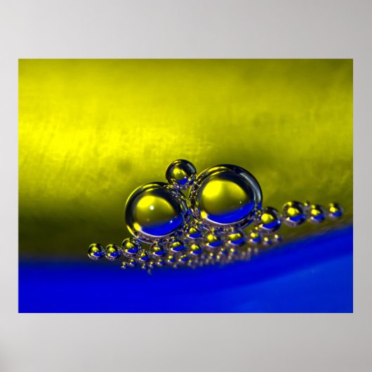 Drijvende Abstracte Bubbels Kleurrijke achtergrond Poster (Voorkant)