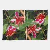 Drijvende anananas Guava / Guavasteen Theedoek (Horizontaal)