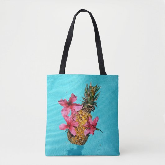 Drijvende ananas en Hibiscus Tote Bag (Voorkant)